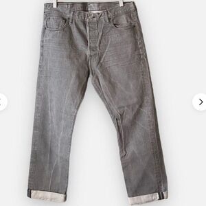 Levi's 501 Men's Gray Vintage Button Fly Jeans Size 38